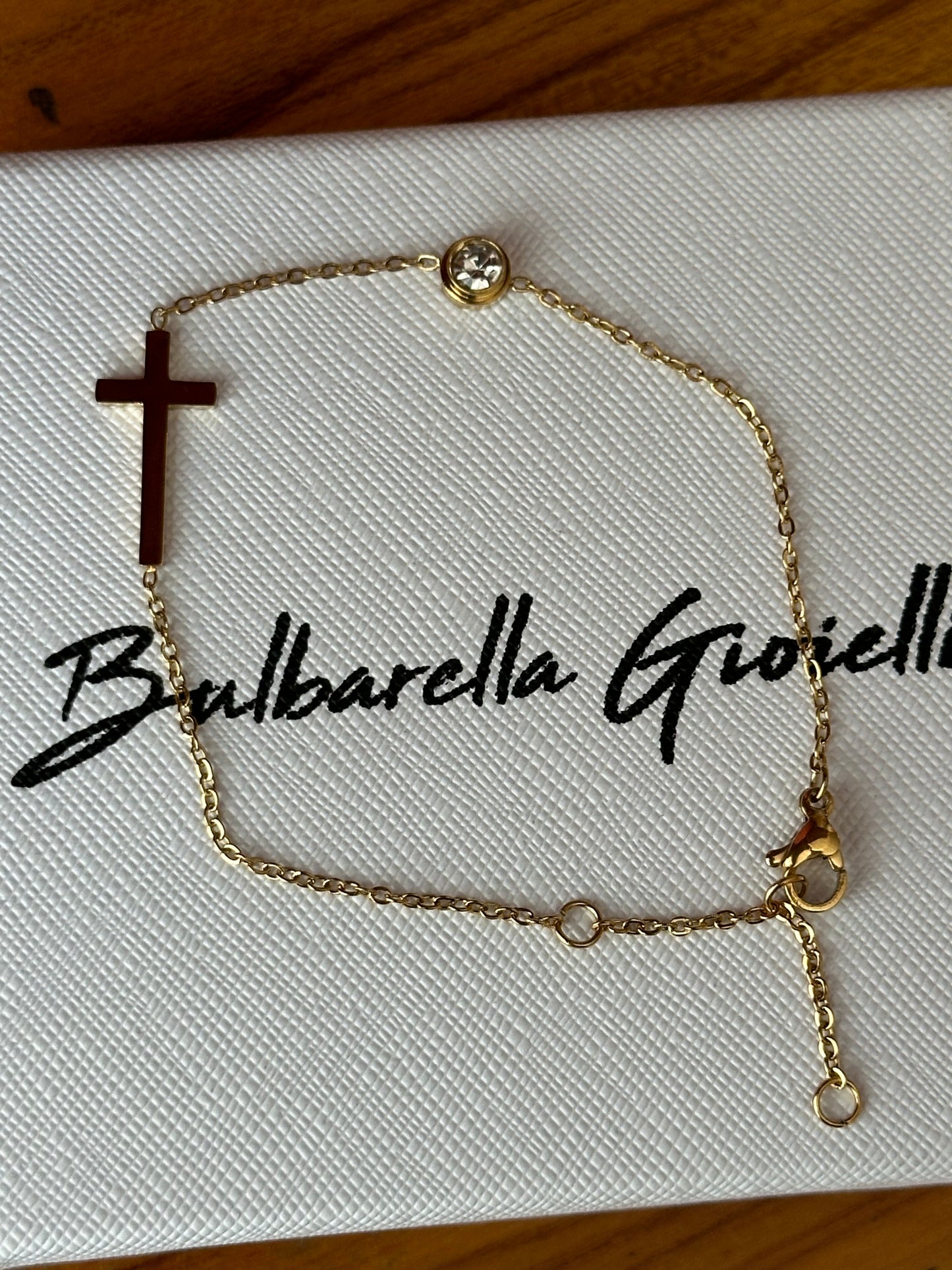Pulsera Cruz Cristal