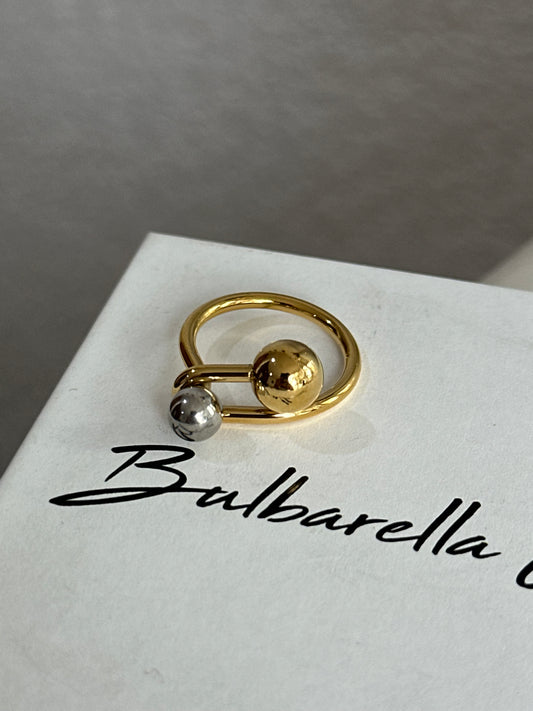 Anillo bicolor bolita