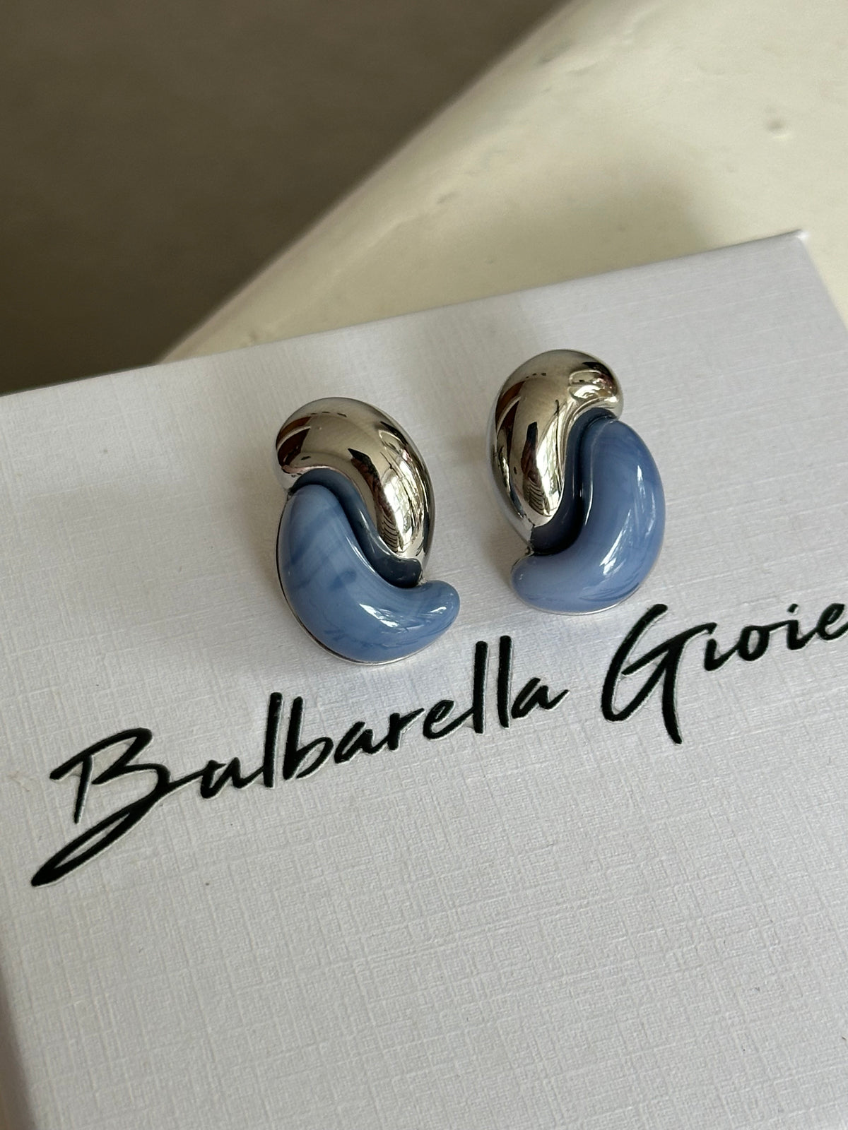 Arete Bean azul