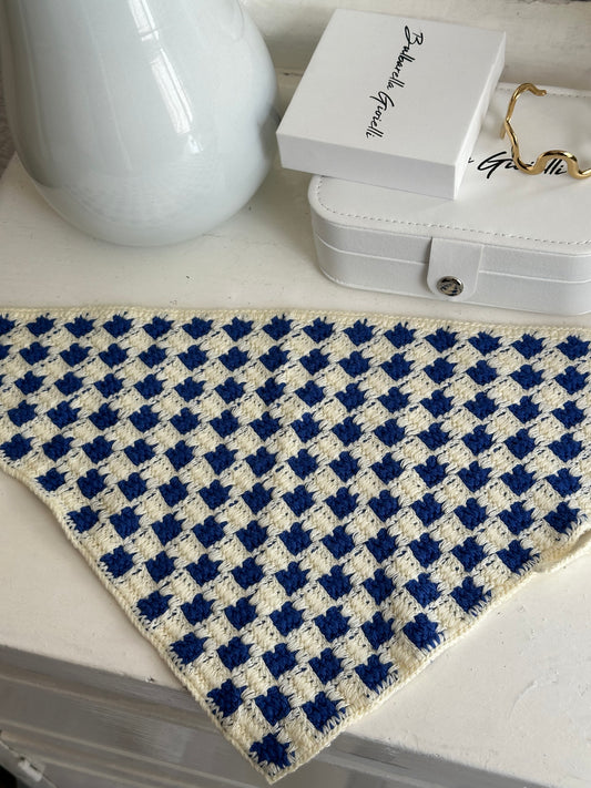 Croché bandana azul
