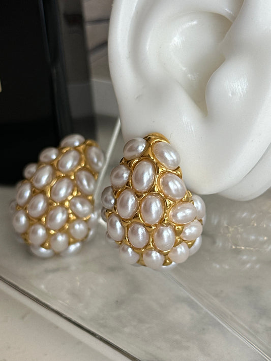 Arete Drop Perlas