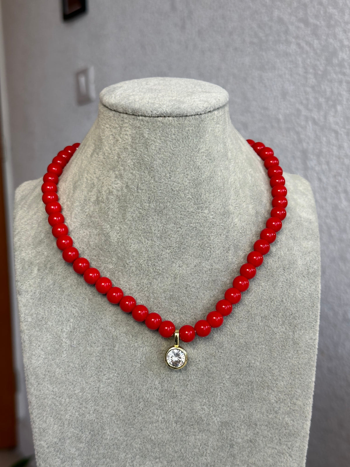 Collar red cristal