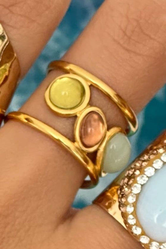 anillo 3 piedras