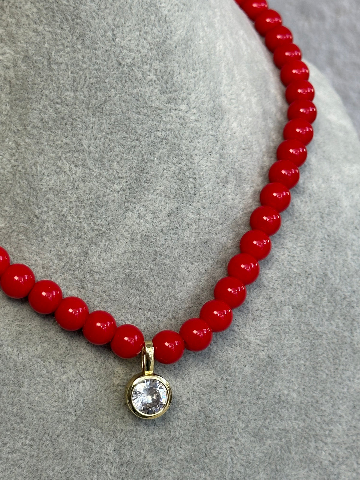 Collar red cristal