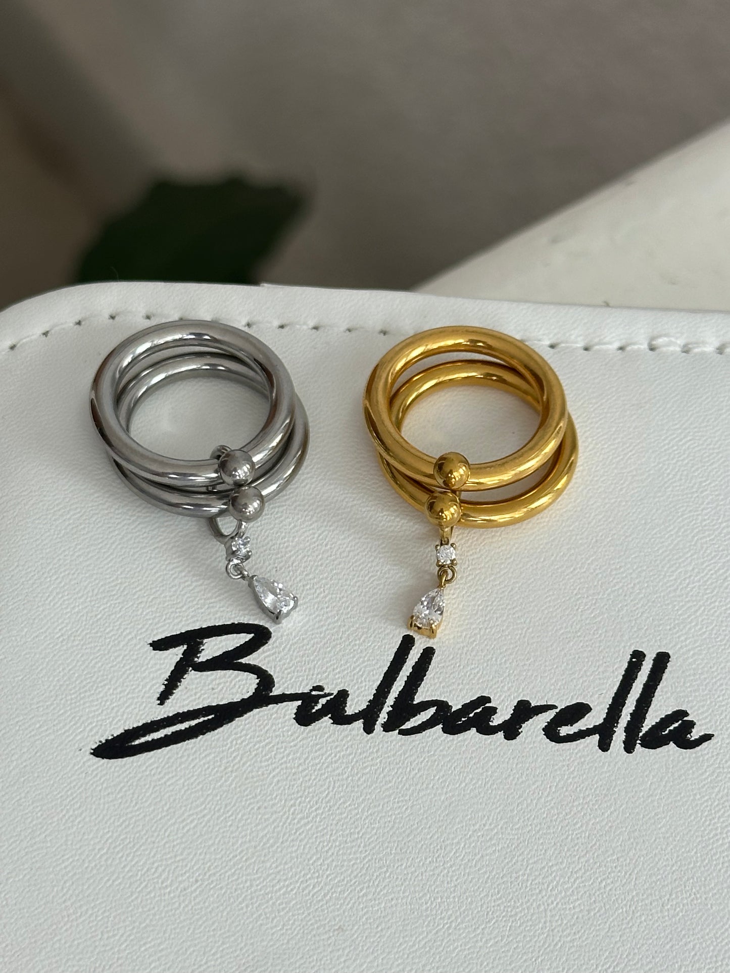 Anillo Doble Cristal
