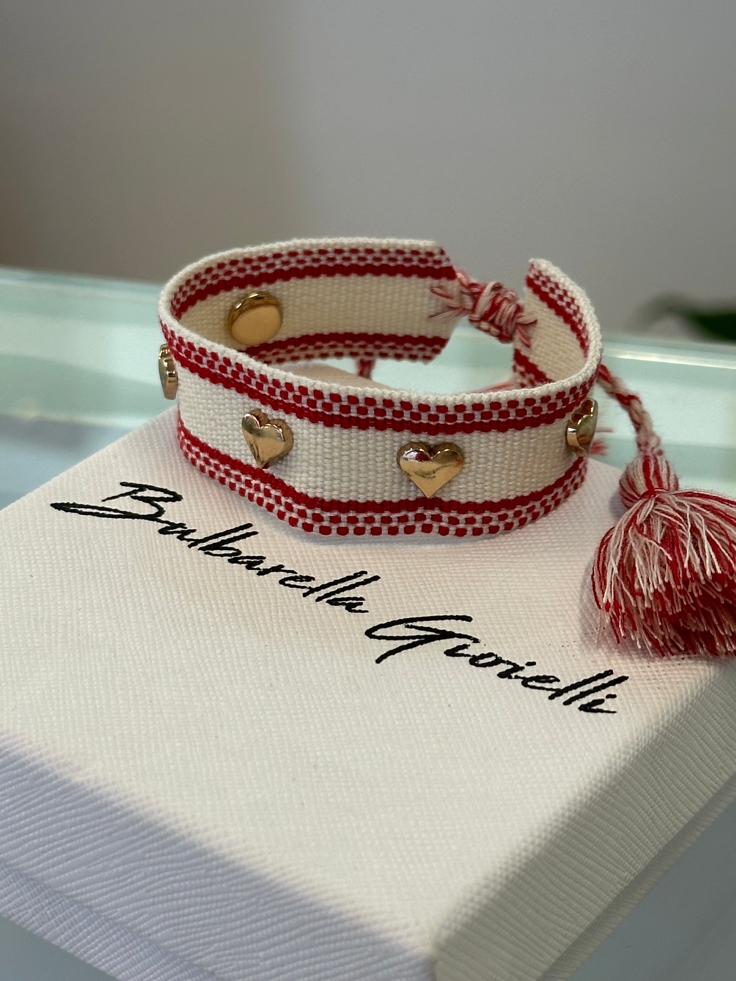 Pulso tejido corazon