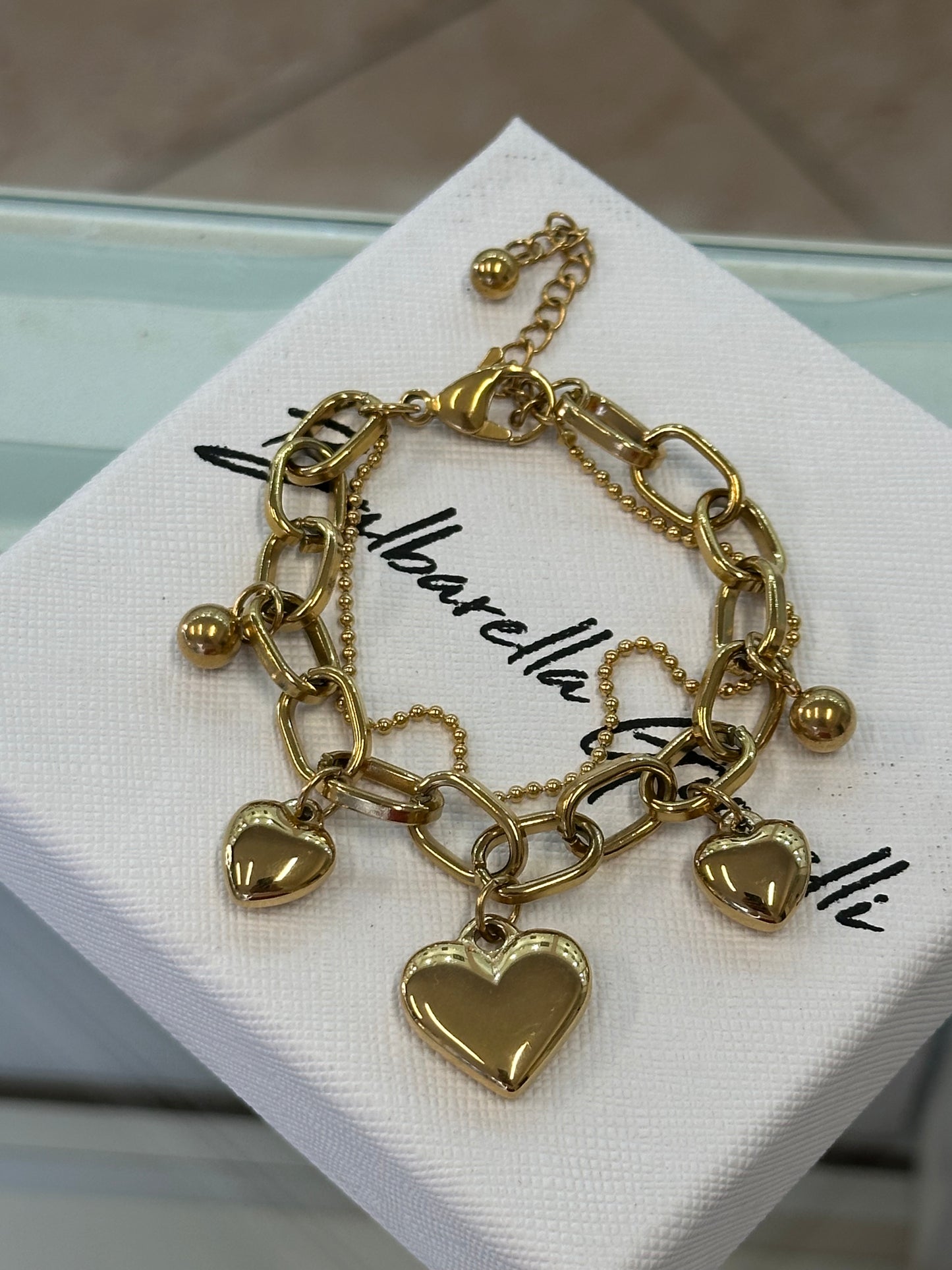 Pulsera Charms Hearts