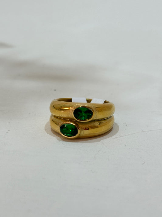 anillo verde double